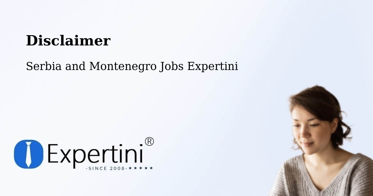 Disclaimer – Thorold - Serbia and Montenegro Jobs Expertini